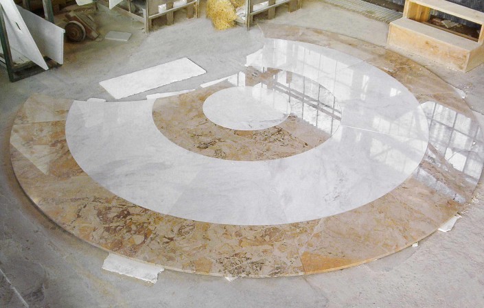 inlaid marble floors, waterjet